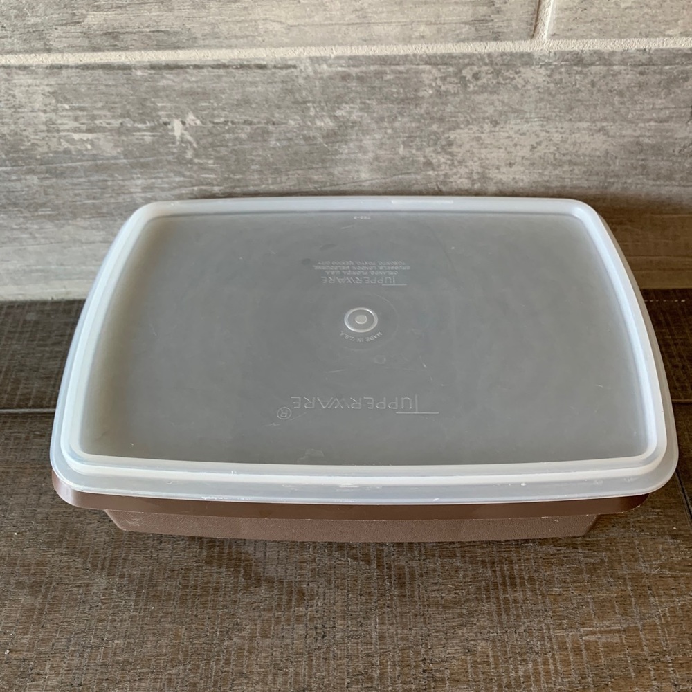 Tupperware~Tuppercraft~Stow N Go~Divided~Craft~Hobby Tray Brown 10”X6”X 3”